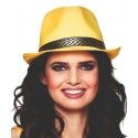 Chapeau borsalino polyester SOUPLE, Jaune