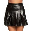 Mini jupe simili cuir M/L noire