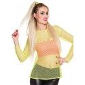 Tee-shirt Fishnet adulte, néon Jaune