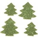 Chaks 0216-91, Sachet de 12 SAPINS paillettes 3cm/4,5cm, Vert 