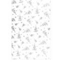 Chaks 0806-80, Chemin de table paillettes blanc Sapins Trendy argent 