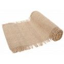Chaks 1004, Chemin de table Jute naturelle avec franges longues