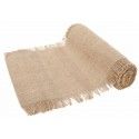 Chaks 1004, Chemin de table Jute naturel avec franges longues 5m