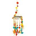 Chaks 10343, Carillon plumes multicolore à suspendre 70cm