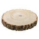 Chaks 10450, Grand Rondin en bois naturel épais (4cm) plat 22-26cm