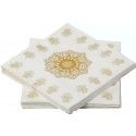 Paquet de 20 SERVIETTES 33 x 33cm ORIENTALES Or