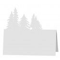 Chaks 10707, Sachet 6 Marque-places Sapins, en carton Blanc