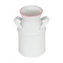 Chaks 10966, Petit Pot à Lait en métal BLANC & ROSE 10 cm