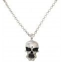 Chaks 11086, Collier Tête de mort argenté