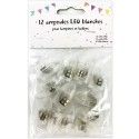 Lot de 12 Lumières LED pour lampions (pile bougie incluse)