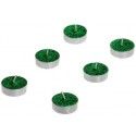 Chaks 12280, Set de 6 Bougies chauffe-plat paillettes, vert Jungle