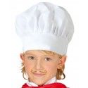 Toque Cuisinier en tissu blanc, Enfant