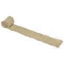 Chaks 13233, Ruban large Jute naturel TRESSÉ 10cm avec franges