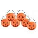 P'TIT Clown re14601, Set de 6 mini pots Citrouille 7 cm