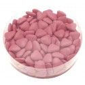 Boite ronde 150g Mini-coeur au choco - ROSE brillant