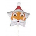 P'TIT Clown re19118, Ballon alu étoile tête de Père Noël 40 cm