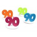 Chaks 20010, Set de 4 Marque-places Anniversaire 90 ans 
