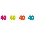 Chaks 20018, Sachet de 100 confettis de table anniversaire 40 ans