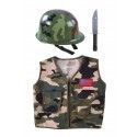 P'TIT Clown re21018 - Set déguisement enfant Militaire