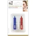 P'TIT Clown re22386, Set de 3 crayons de maquillage France Bleu Blanc Rouge