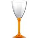 Paquet de 10 Verres montés, pied translucide ORANGE