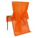 Lot 10 HOUSSES DE CHAISE avec noeud en intissé, Orange