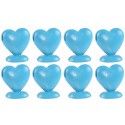 Chaks 300670, Lot de 8 Porte-cartes Coeur en résine 5cm, Turquoise