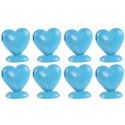 Chaks 300670, Lot de 8 Porte-cartes Coeur en résine 5cm, Turquoise