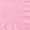Sachet de 20 Petites serviettes en papier Rose Pastel 25 x 25 cm