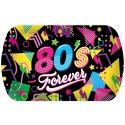 Grand Plateau plastique rigide rectangle 24x39cm, Années 80's forever