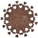 DESTOCKAGE, Pack de 5 CENTRES de table PERFORÉS ø 73 cm, Chocolat (avec confettis)