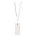 Sachet de 12 marque places rectangle AVEC ruban, Blanc