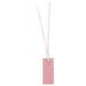 Sachet de 12 marque places rectangle AVEC ruban, Rose