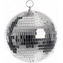 Party Pro 3330930, Grande Boule à facettes 30cm à suspendre Argent