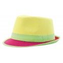 Party Pro 33335, Chapeau Trilby Néon, Jaune