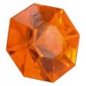 Boite pvc de 16 Diamants DÉCO géants 3,5cm Orange
