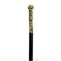 P'TIT Clown re38800 - Canne noire avec pommeau OR 92 cm