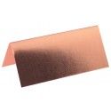 Sachet de 10 marque places rectangle métallisés, Rose Gold brillant