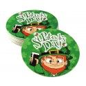 Lot de 10 Sous-Bocks St Patrick ronds 10cm en carton