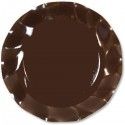 Chaks 45UZ, Lot de 5 grandes sous-assiettes de présentation 32,4cm Chocolat