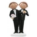 Figurine Mr & Mr, Couple de mariés Hommes 10cm