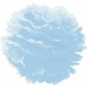 Party Pro 502402, Boule Pompon Papier De Soie Bleu dragée 40 cm