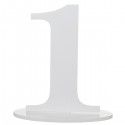 Grand chiffre vertical déco 16cm, Chiffre 1 Blanc