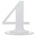 Grand chiffre vertical déco 16cm, Chiffre 4 Blanc