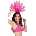 Coiffe Samba plumes néon FUCHSIA