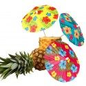 Lot de 6 mini-Parasols cocktails 18cm HIBISCUS assortis