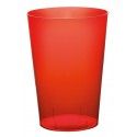 Lot de 10 Gobelets plastique rigide 23cl, translucide Rouge