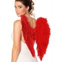 Ailes d'ange 50cm en plumes ROUGES