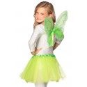 Set de Fée Papillon avec ailes et tutu enfant, Vert
