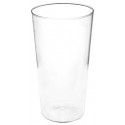 Lot de 5 VERRES A BIÈRE coniques 50cl plastique rigide, Transparents